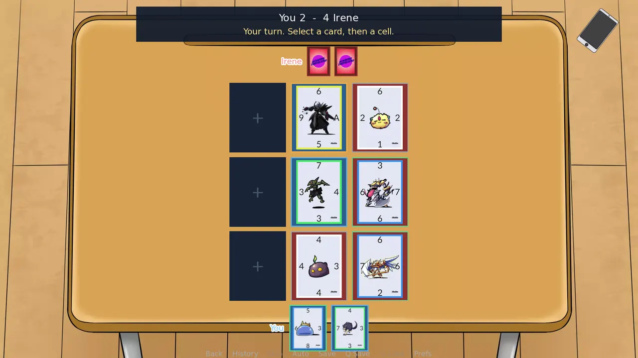 Neural Dive: card interface